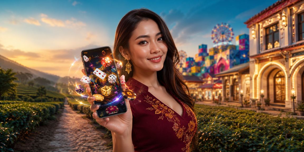 Antara muka kasino mudah alih Malaysia dengan rekabentuk tema Melayu moden