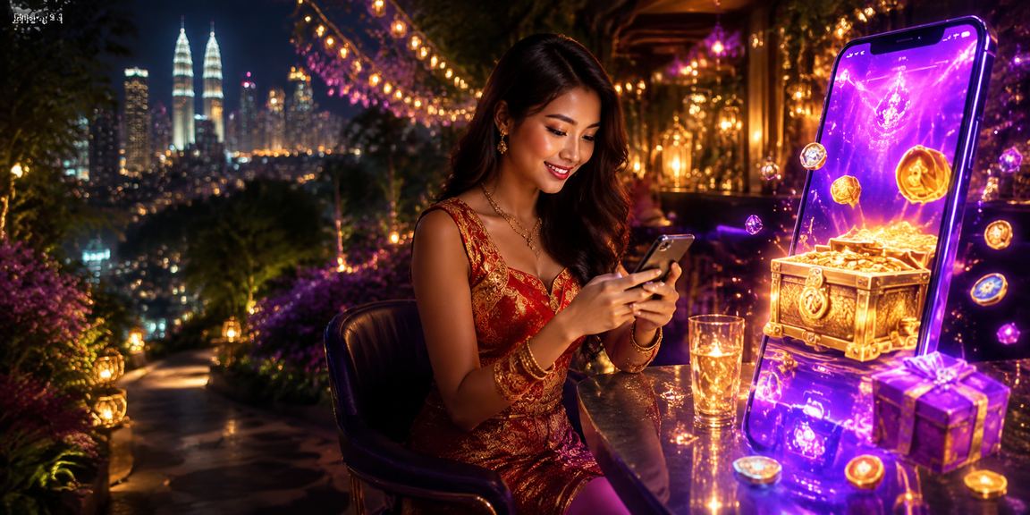 Skrin telefon pintar menunjukkan antara muka kasino mudah alih rm25 yang responsif