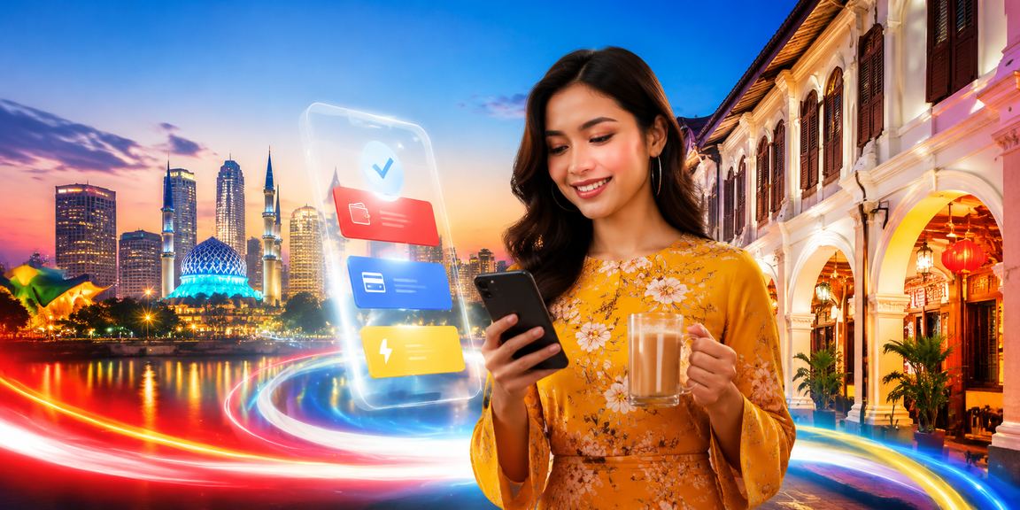 Pengguna di Selangor sedang membuat deposit melalui aplikasi mudah alih dengan selamat